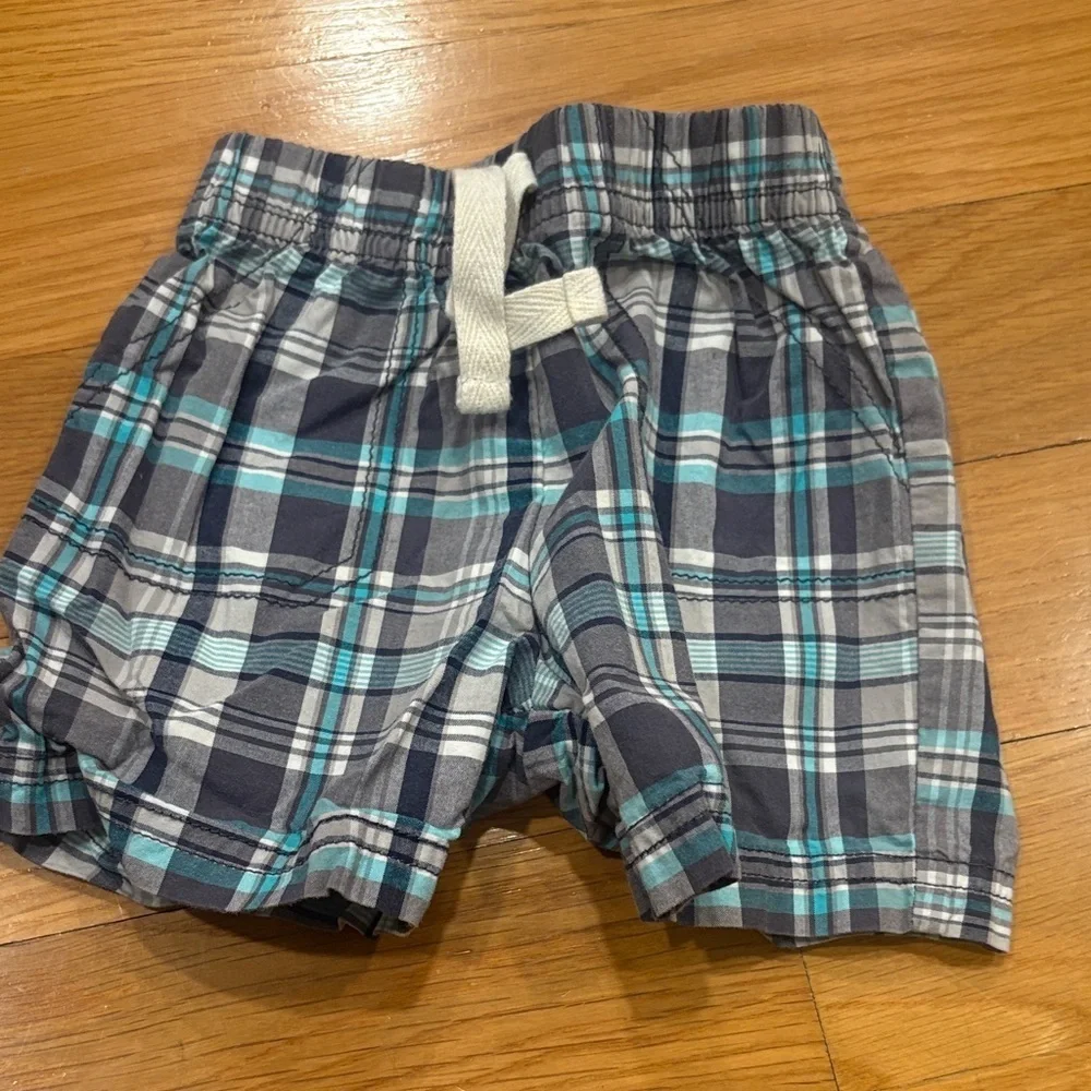 Carter's Blue and Gray Plaid Shorts